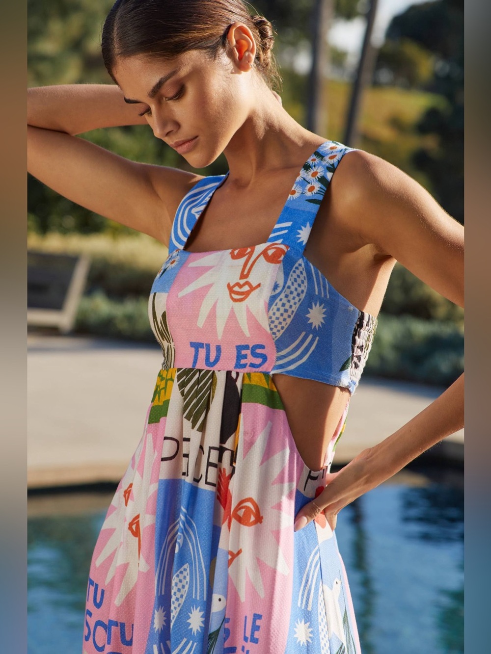 Anthropologie The Piper Bandeau Cutout Maxi Dress Anisa Makhoul Ed. NWT Size M - Picture 2 of 12